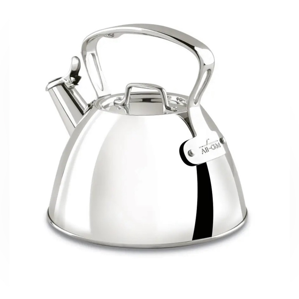 All-Clad Stainless Steel Stovetop Tea Kettle; 2 quart ( No Box)